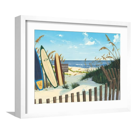 Art.com Beach Access Art Print by Scott Westmoreland, White Frame Wall Art, 21" x 17"