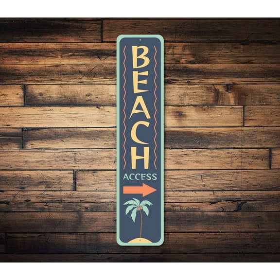 Beach Access Sign Beach Entry Sign Custom Beach Sign Beach Lovers Sign For Beach Beach Goin Beach Lifes - Sign - Size: 16 x 4 Inches