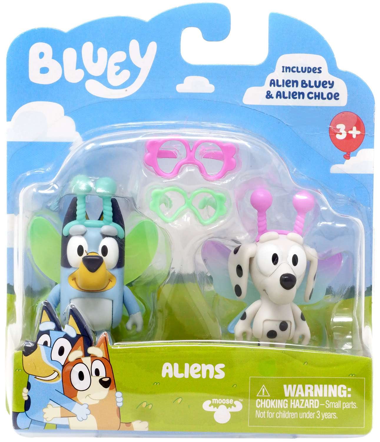 Beach Aliens Mini Figure 2-pack (alien Bluey & Alien Chloe) - Walmart.com