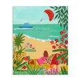 thumbnail image 1 of Beach And Flowers View Canvas Wall Art, design by Nabeela Rumi, 1 of 8