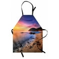 thumbnail image 1 of Beach Apron Famous Mediterranean Sun Rise on the Beach with Pebbles Tourism Serene View Print, Unisex Kitchen Bib Apron with Adjustable Neck for Cooking Baking Gardening, Multicolor, by Ambesonne, 1 of 3