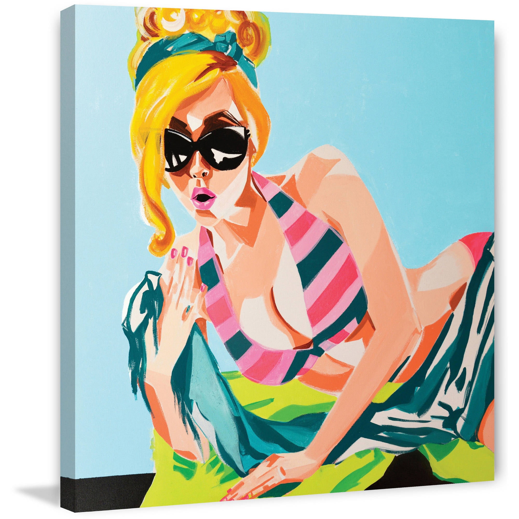 "Beach Babe" Painting Print on Wrapped Canvas