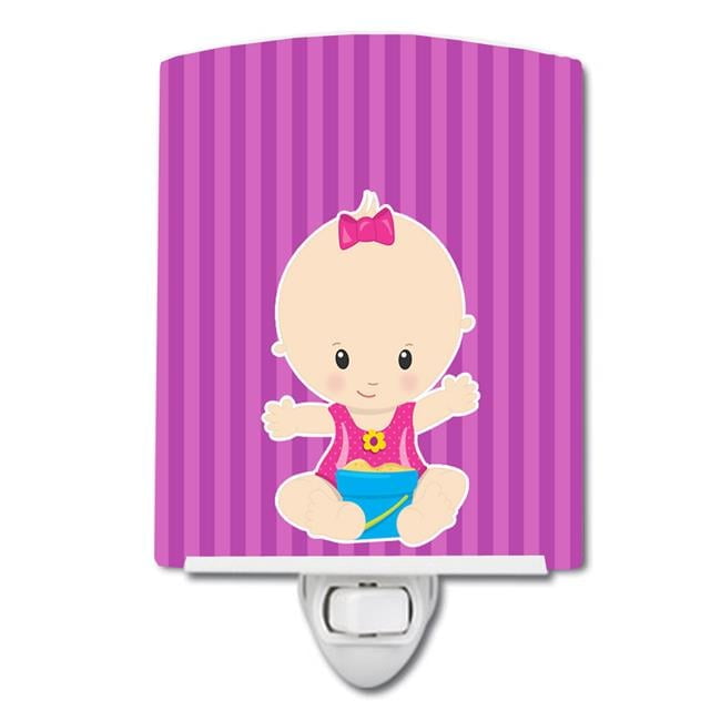 Beach Baby Girl Ceramic Night Light