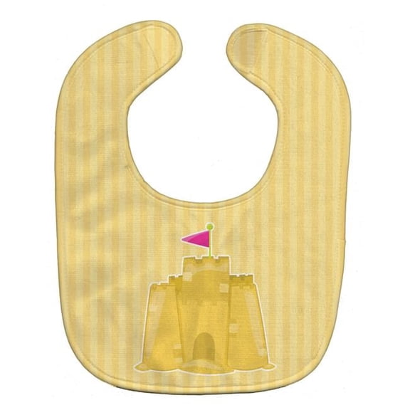 Beach Baby Girl Sand Castle Baby Bib