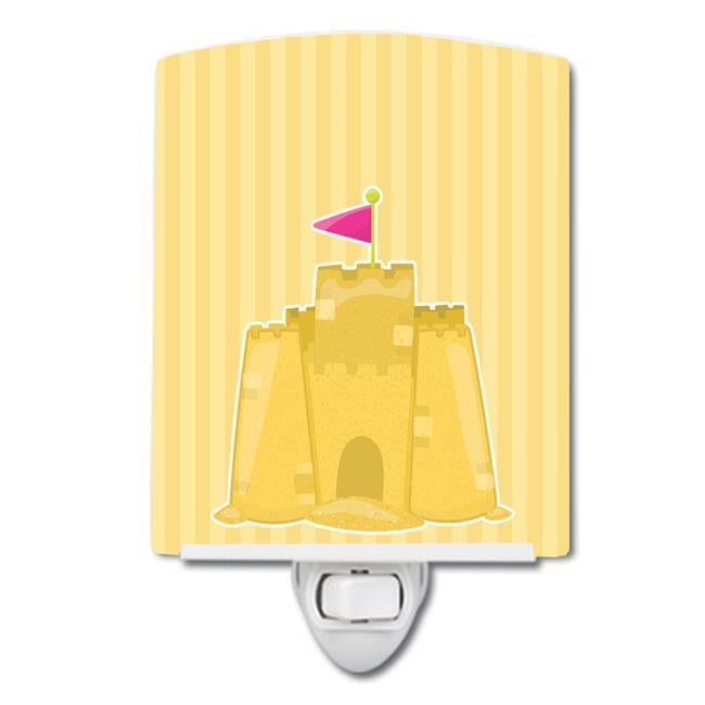 Beach Baby Girl Sand Castle Ceramic Night Light