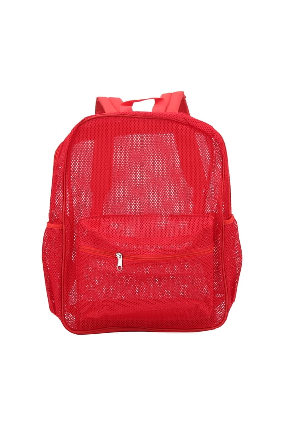 Beach Backpack Heavy Duty Lightweight Large Capacity Washable See Through Backpack for Swimming Beach Sports