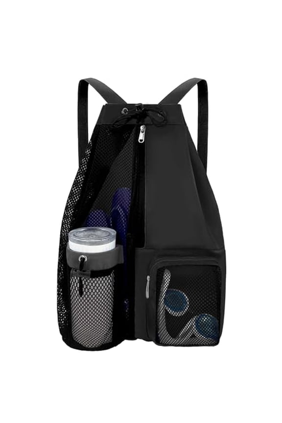 Beach Backpack with Wet Pocket Drawstring Mesh Beach Bag Waterproof Swimming Pool Backpack for Men and Women