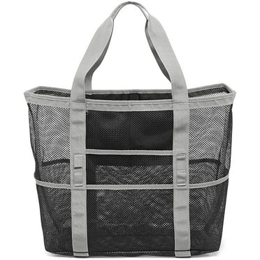 Beach Bag, F-color Mesh Beach Bag Oversized Beach Tote 9 Pockets Beach Toy Bag