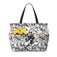 thumbnail image 1 of Beach Bag For Women, Black White Skull Beach Tote Bag Swim Pool Bag Large Tote With Pockets For Workout., 1 of 1