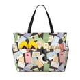 thumbnail image 1 of Beach Bag For Women, Color Envelope Pattern Beach Tote Bag Swim Pool Bag Large Tote With Pockets For Workout., 1 of 1
