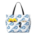 thumbnail image 1 of Beach Bag For Women, Hand Drawn Clouds Beach Tote Bag Swim Pool Bag Large Tote With Pockets For Workout., 1 of 2