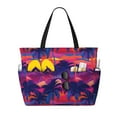 thumbnail image 1 of Beach Bag For Women, Hawaiian Style Colorful Sunset Beach Tote Bag Swim Pool Bag Large Tote With Pockets For Workout., 1 of 2
