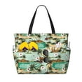 thumbnail image 1 of Beach Bag For Women, Hawaiian Style Flowers Beach Tote Bag Swim Pool Bag Large Tote With Pockets For Workout., 1 of 2