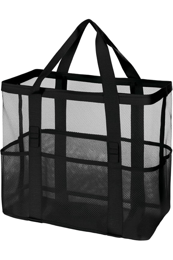 Beach Bag - Mesh Beach Bag Large 8 Pockets, Beach Tote Bag Beach Essentials for Vacation Must Haves