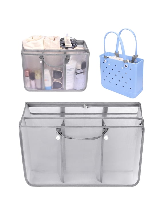 Beach Bag Organizer Insert Divider for Baby Bogg Bags Beach Tote,Lightweight Mesh Insert Accessories for Small Bogg Bag, Beach Tote Bag Insert for Organizing