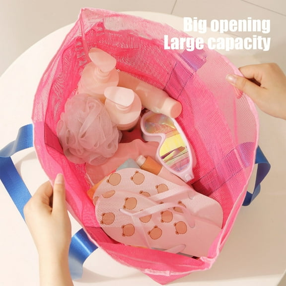 Beach Bag Tote Bag Large Capacity Travel Organizer Transparent Toiletry Storage Pouch Outdoor Waterproof Bag