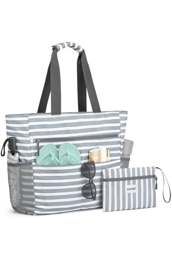Beach Bag, Waterproof Sandproof Beach Tote Bag, Large Capacity Foldable for Women
