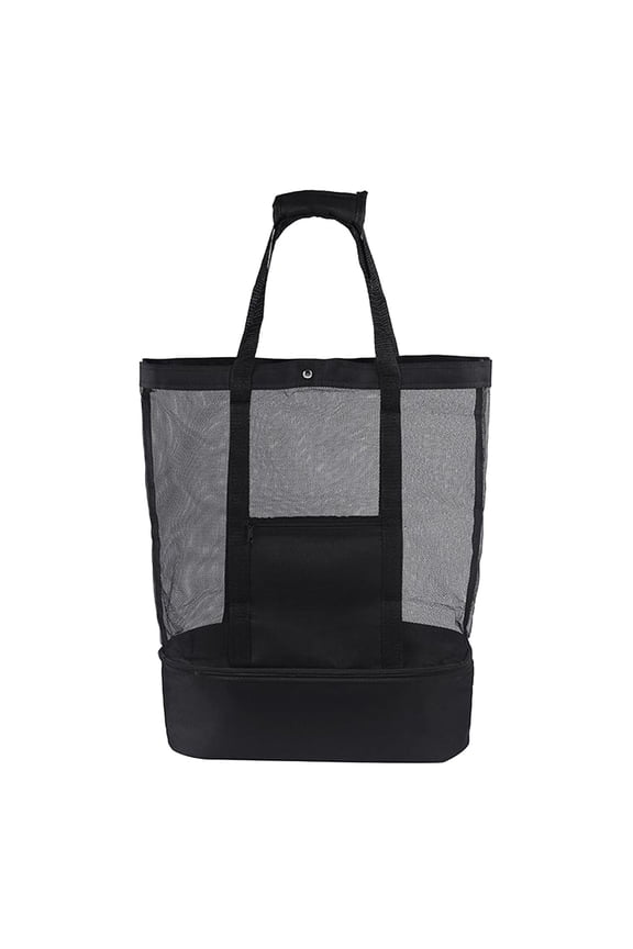 Beach Bag With Dry And Wet Separation Large Capacity Mesh Bag Singles Shoulder Bag Beach Bag Aluminum Foil Ice Bag