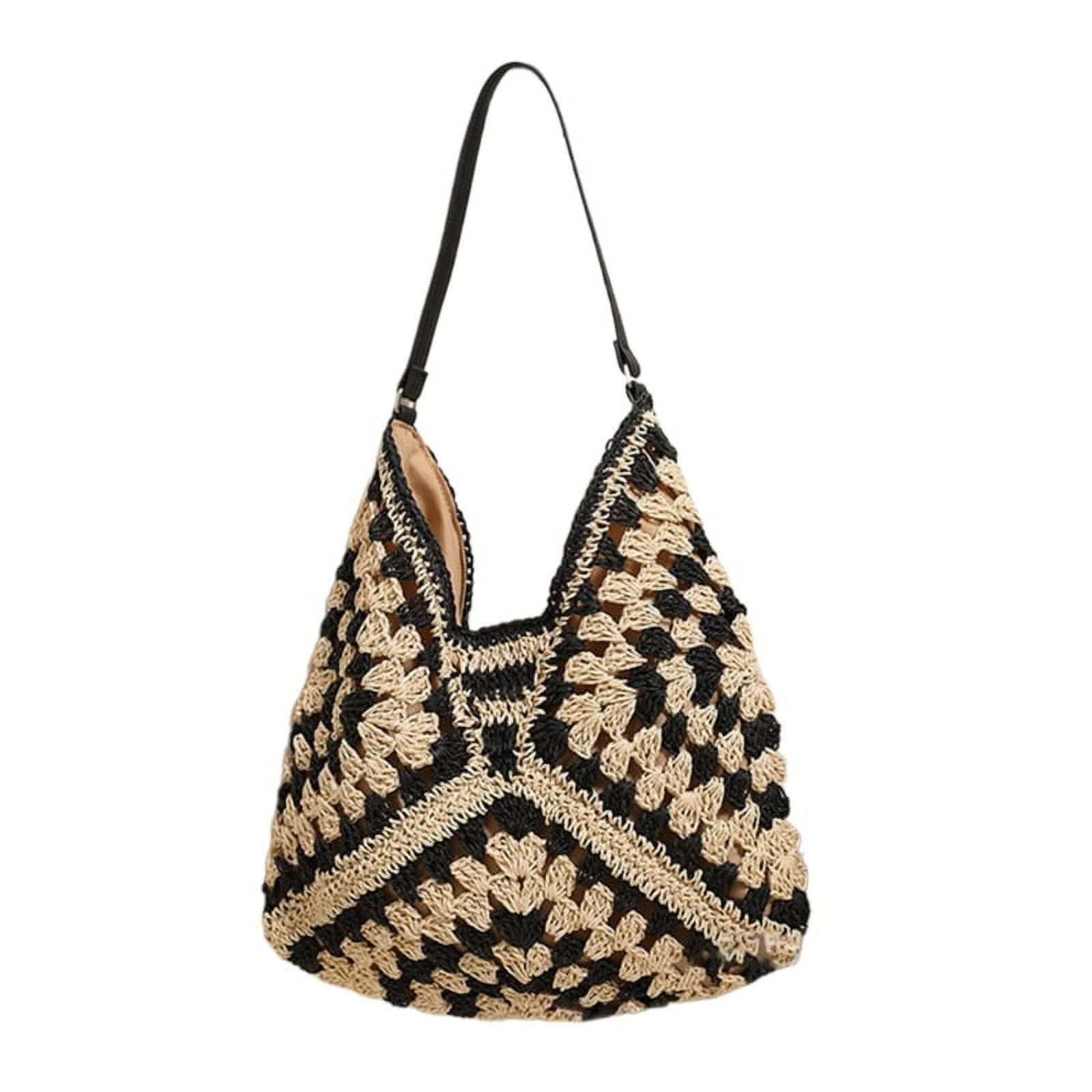 Women's Handbag Shoulder Bag Hobo Bag Straw Boho Bohemia Holiday Beach Zipper Large Capacity