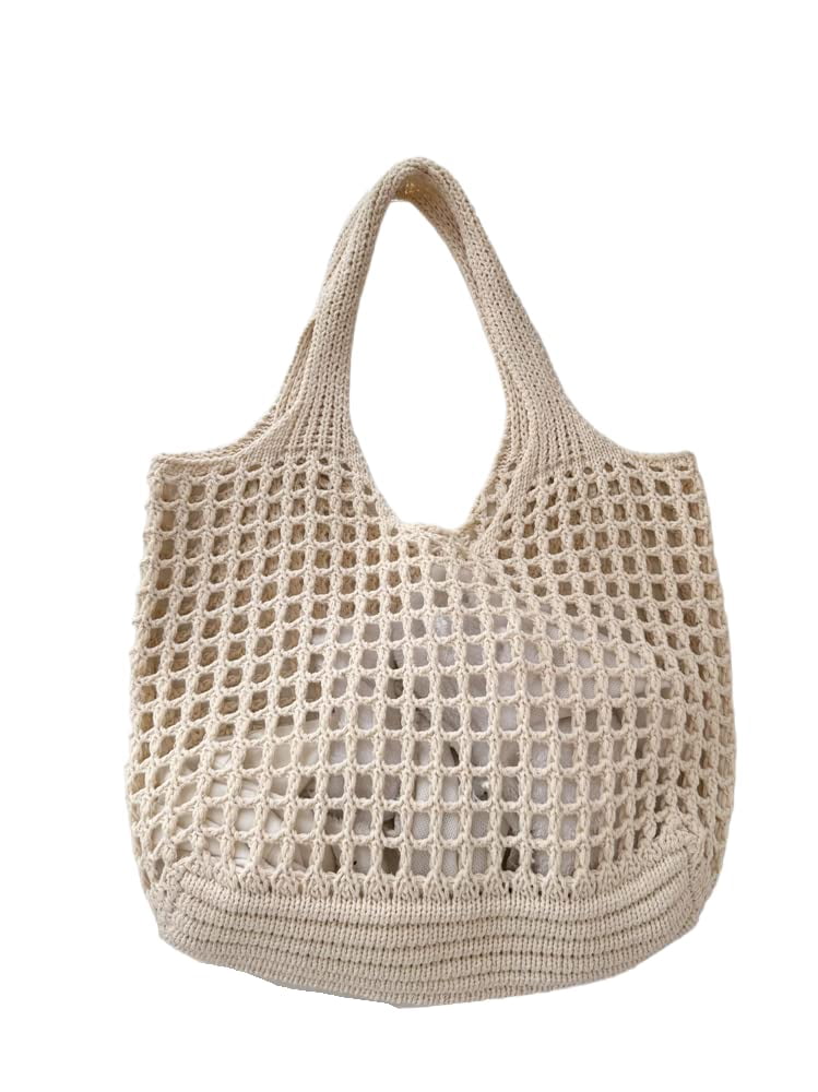 Beach Bag for women, Crochet tote bags, Shoulder Handbags knit bag,cute tote bag for travel,Crocheted tote bag