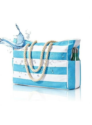 Lily and Bean Weekend Blue Tropical Stripe Bag Navy