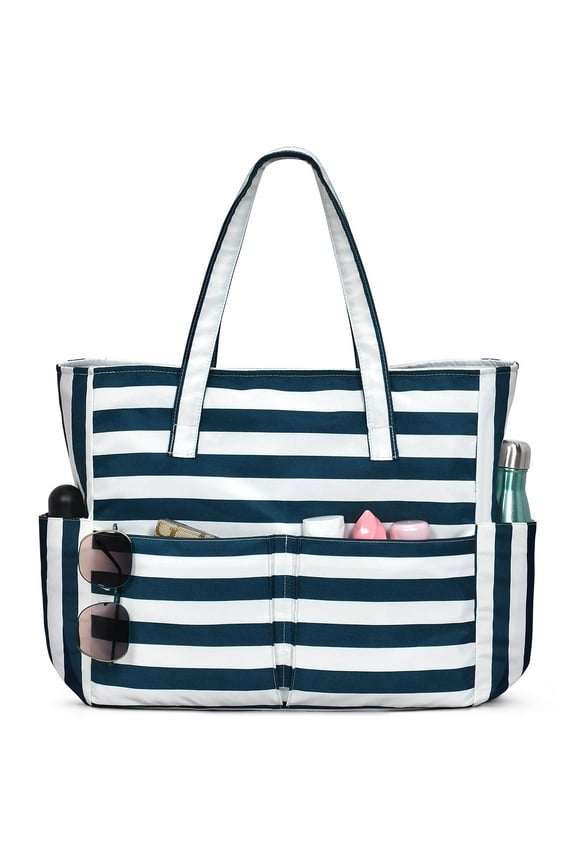 Beach Bags for Women, Beach Tote Bag Waterproof Sandproof Swim Pool Bag Large Capacity Beach Bag with Wet Pocket