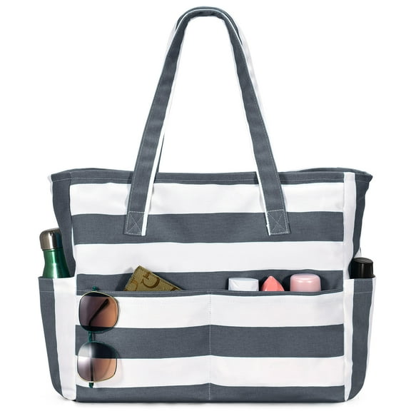 Beach Bags for Women, Beach Tote Bag Waterproof Sandproof Swim Pool Bag Large Capacity Beach Bag with Wet Pocket