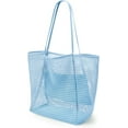 thumbnail image 1 of Beach Bags for Women, Foldable Mesh Tote Bag with Mini Pocket, Womens Shoulder Handbag for Travel Beach Essentials, 1 of 7