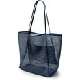 thumbnail image 1 of Beach Bags for Women, Foldable Mesh Tote Bag with Mini Pocket, Womens Shoulder Handbag for Travel Beach Essentials, 1 of 7