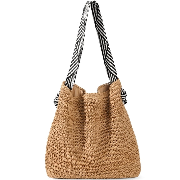 Beach Bags for Women - Straw Bag Tote Bags Casual Boho Large Summer Crossbody Shoulder Handbags Purse