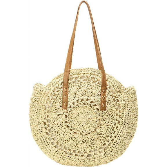 Beach Bags for Women Straw Bag Vacation Summer Large Foldable Straw Beach Bag Tote Woven Shoulder Purse Handbag Beach Gifts