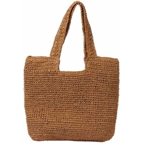 Beach Bags for Women - Summer Soft Large Woven Shoulder Purse Handbag, Beach Tote Straw Bag for Summer Vacation