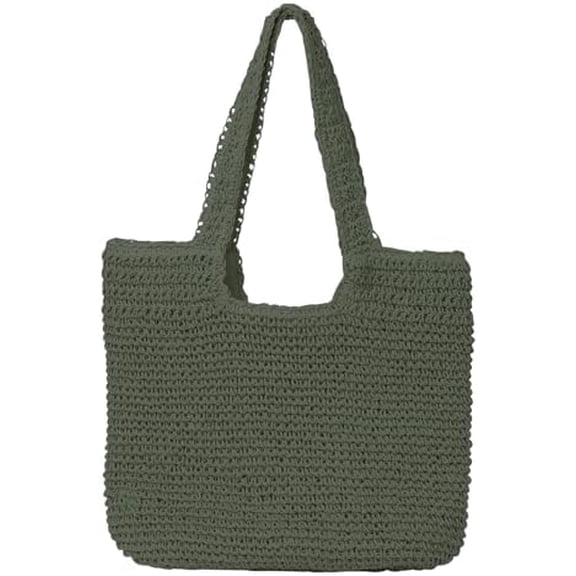 Beach Bags for Women - Summer Soft Large Woven Shoulder Purse Handbag, Beach Tote Straw Bag for Summer Vacation