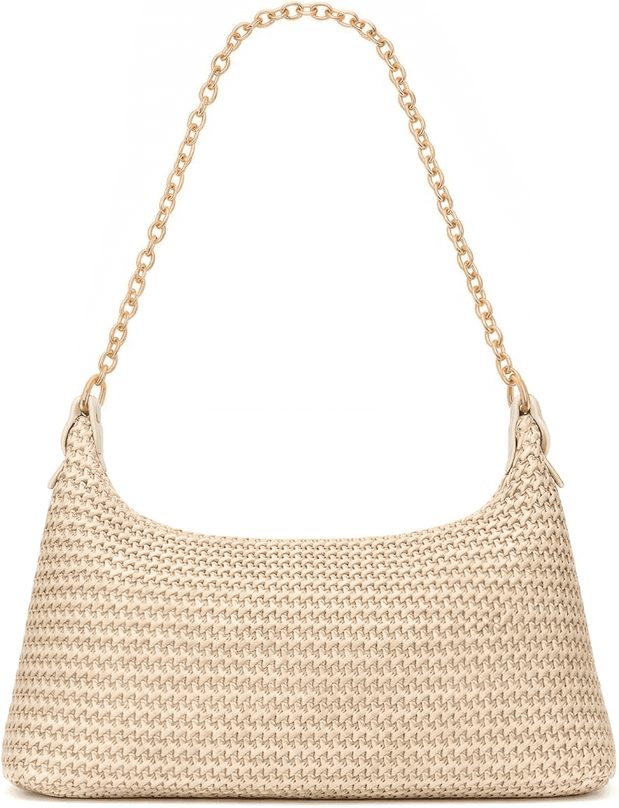 Beach Bags for Women Summer Straw Purse Boho Woven Shoulder Bag Crochet Purse Vacation Tote Handbag