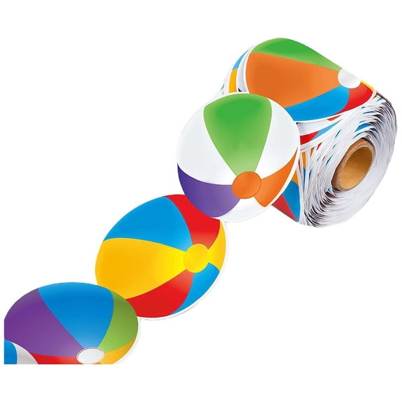 Beach Ball Border Sticker Bulletin Board Border Bulletin Board Background Paper Summer Decoration