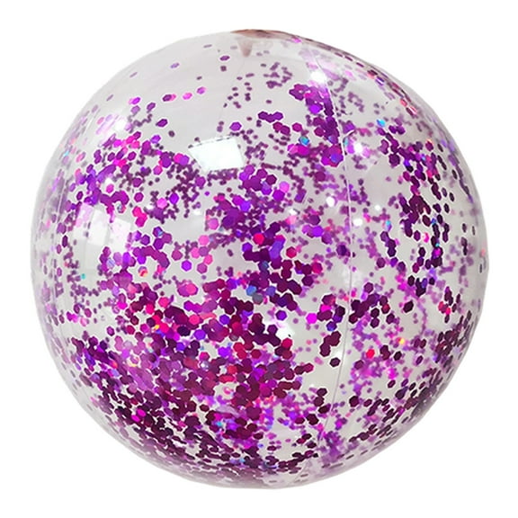 Beach Ball, Inflatable Glitter Swimming Pool Balls Clear Sequins Glitter Summer Swimming Pool Balls for Beach Party Favor