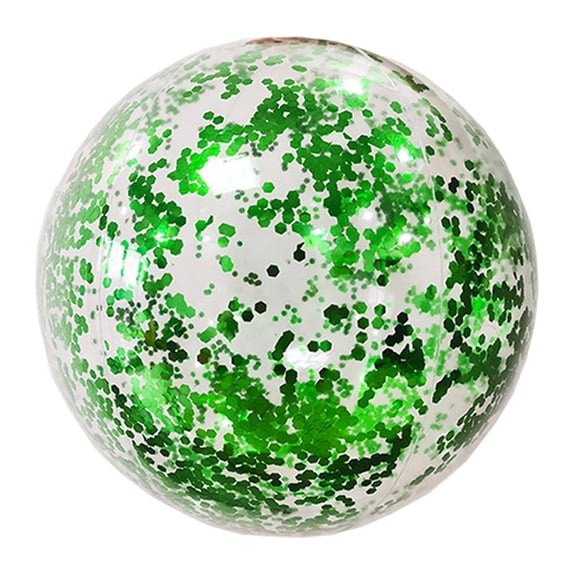Beach Ball, Inflatable Glitter Swimming Pool Balls Clear Sequins Glitter Summer Swimming Pool Balls for Beach Party Favor