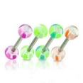 thumbnail image 1 of Beach Ball Tongue Ring/Snake Eyes/Nipple UV 14G (1.6mm) Acrylic (RED MAGENTA) (B/4/5), 1 of 3