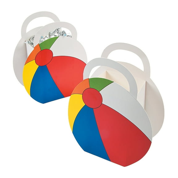 Beach Ball Treat Box - Party Supplies - 12 Pieces