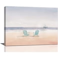 thumbnail image 1 of Beach Bathroom Decor Wall Art Coastal Beach Pictures Wall Decor Ocean Canvas Prints Painting Beach Decorations Framed Artwork for Bathroom Living Room Bedroom 16"x12", 1 of 6