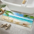 thumbnail image 1 of Beach Bathroom Rug Mat, Beach Starfish Bathroom Rugs Set, Tropical Paradise Beach Blue Sky Palm Tree Non-Slip Bath Carpet Summer Tropical Beach Seaside Island Blue Sea Tub and Shower Mat(19"X31"), 1 of 5
