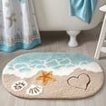 thumbnail image 1 of Beach Bathroom Rugs Coastal Seashell Bath Mat Funny Extra Soft Tufted Quick Dry Bath Mats for Bathroom Ocean Wave Starfish Decor Carpet Shower Non Slip Bath Rug, 1 of 7