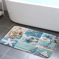 thumbnail image 1 of Beach Bathroom Rugs, Nautical Bath Mat for Bathroom, Summer Marine Sail Seashell Non Slip Bath Mat Soft Microfiber Washable Floor Mats for Bathroom Tub Sink Shower 17X29 inch, 1 of 2