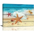 thumbnail image 1 of Beach Bathroom Wall Art Coastal Ocean Theme Starfish Bathroom Pictures Wall Decor Nautical Seashell Canvas Print Painting Framed Modern Home Artwork For Living Room Bedroom Office 16"x12", 1 of 6