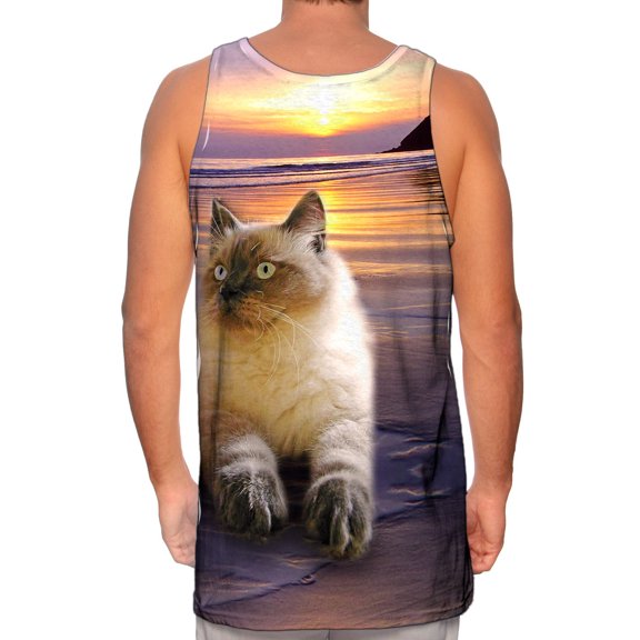 Beach Beauty Kitty Cat Tank Top