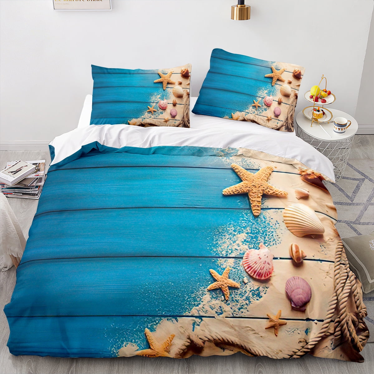 Beach Bedding Comforter Cover Twin Full Queen King Coastal Ocean