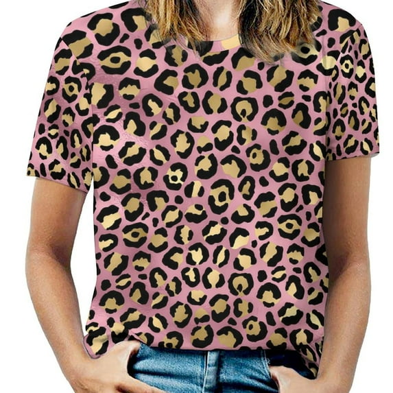 Beach Black And White Leopard T-Shirts Animal Print Casual T Shirt Women Short Sleeve Hip Hop Oversize Tees Graphic Clot