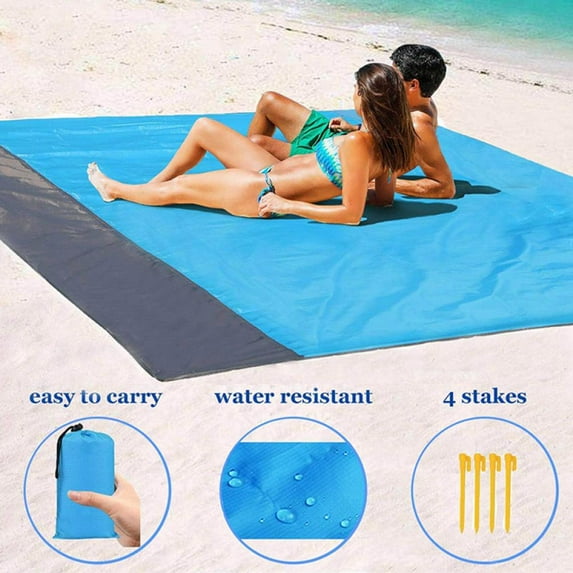 Beach Blanket,Beach Mats Environmentally Friendly Material Waterproof Camping Outdoor Supplies Portable Moisture-proof Floor Mats 55''×78''