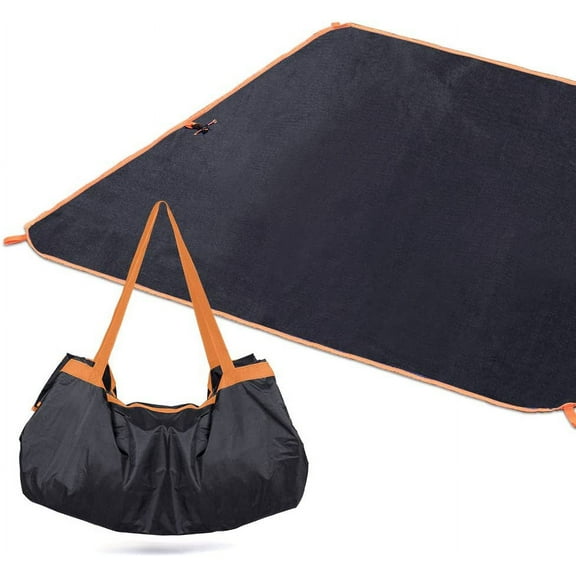Beach Blanket, Multifunctional Waterproof Carpet-Camping Blanket Beach Picnic Mat for Outdoor Activities (Black)