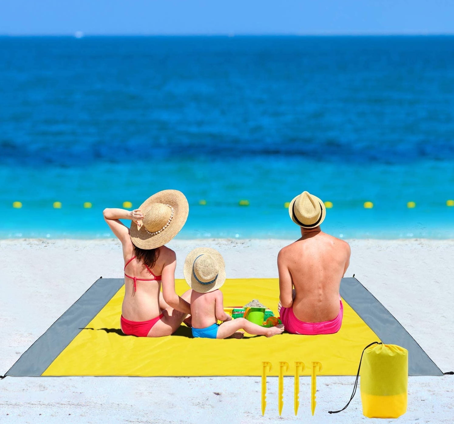 XL Outdoor Beach Blanket Sand Water Proof Quick Dry Heat Proof 83 78 for 4 7 Adults Walmart